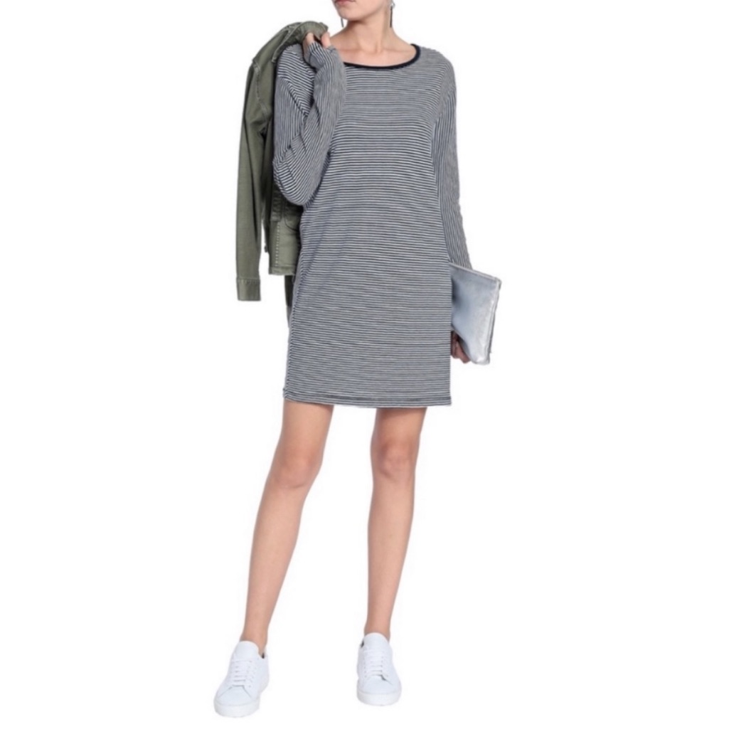 Rag & Bone Kit Long Sleeve Striped Tshirt Dress